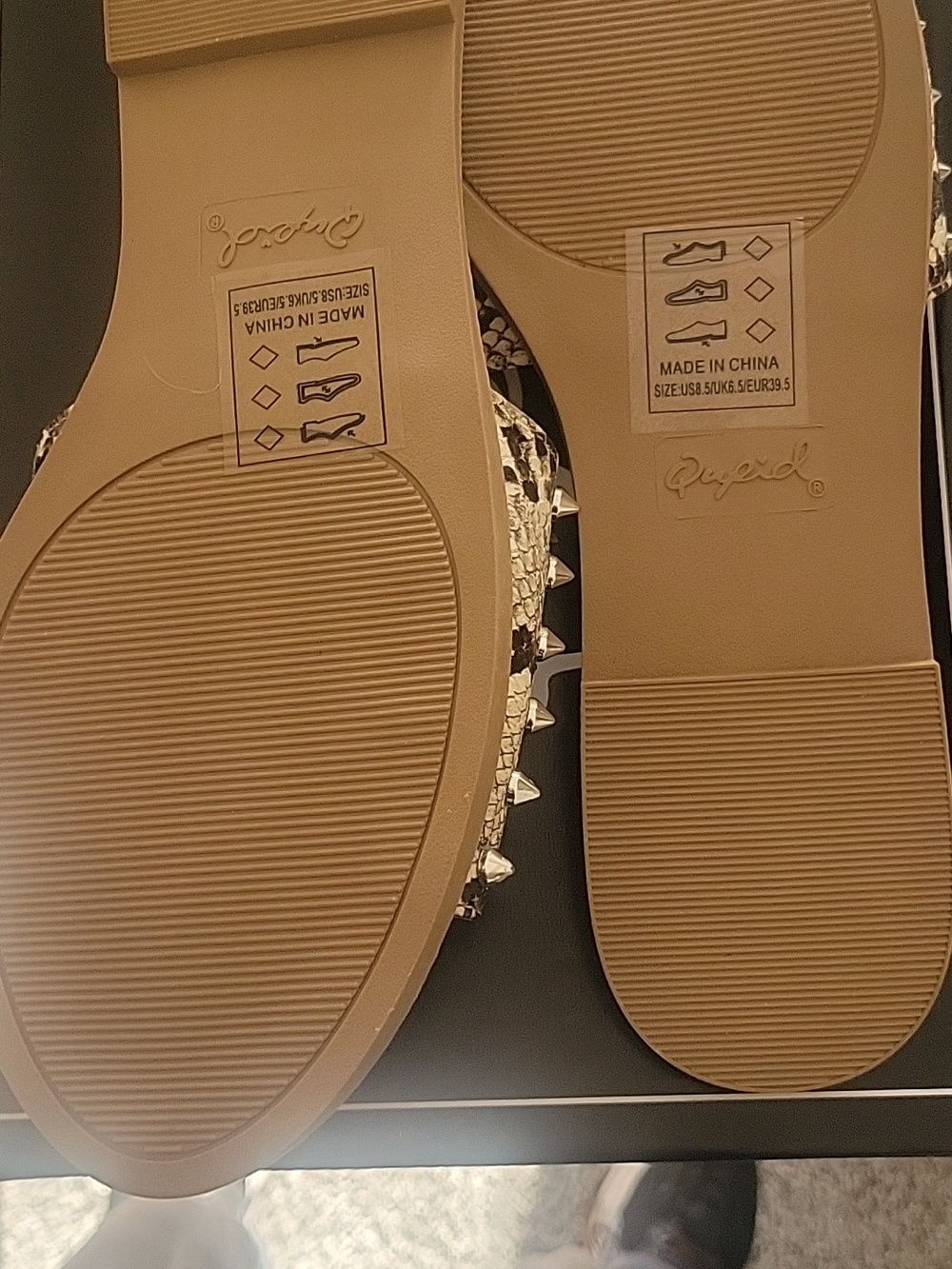 Studded Snakeskin Sandals - Picture 5 of 5